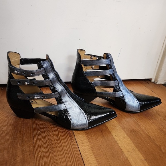 John Fluevog Bekkie Booties- OOAK custom painted. - Picture 2 of 9